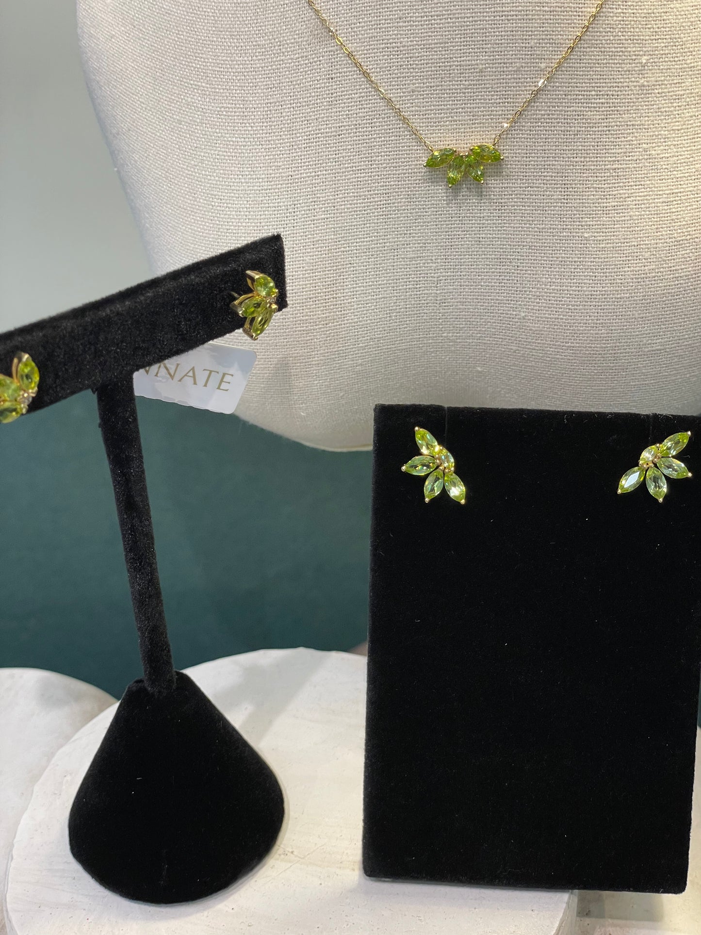 Gem of the Sun Three Stones Earrings