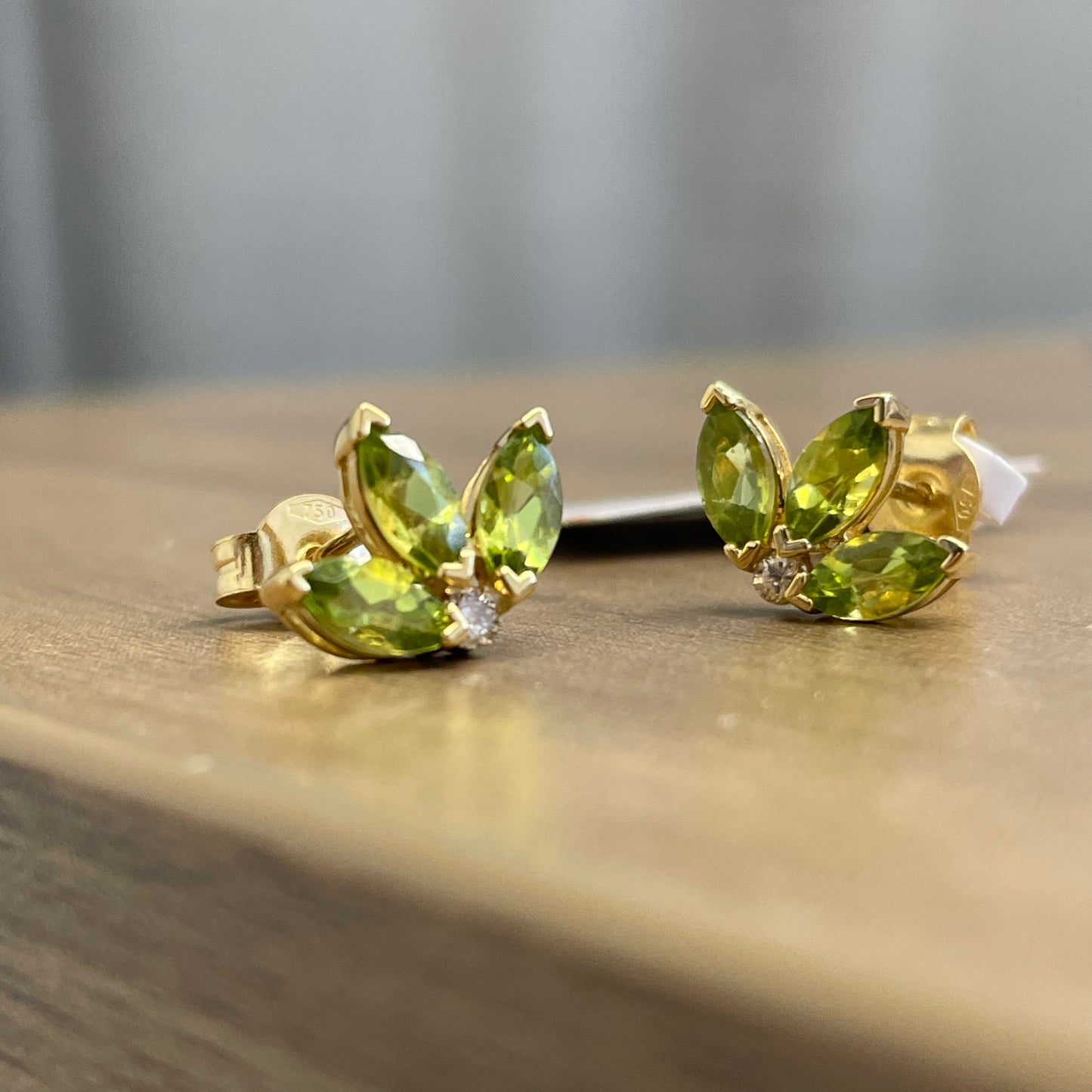 Gem of the Sun Three Stones Earrings